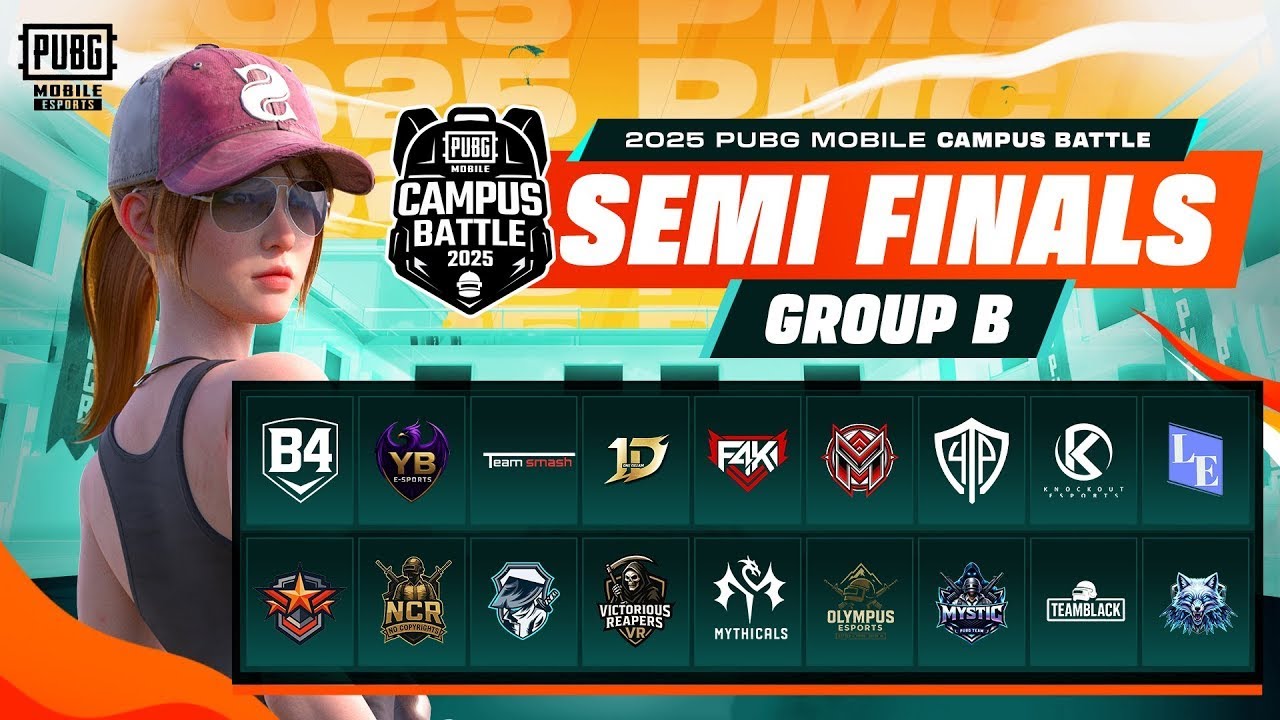 2025 PUBG MOBILE Campus Battle | Semi Finals – Group B 🔥🏆