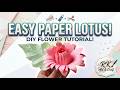 Making a lotus with paper Amazing ideas Art and craft easy paper flower making