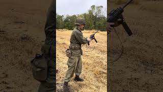 Firing M3 Grease Gun at a WWII Re-enactment