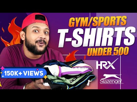 10 Best Active Men T-Shirt for Gym/Sports Under 500 on Myntra 🔥 T-Shirt Haul 2022 | HRX | ONE