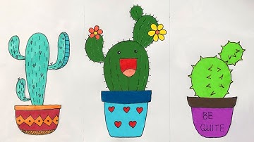 Vẽ xương rồng | Vẽ cây xương rồng | Vẽ tranh xương rồng