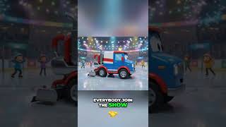 Zamboni Fun: Smooth Ice, Shiny Rink, Helper Song! #shorts