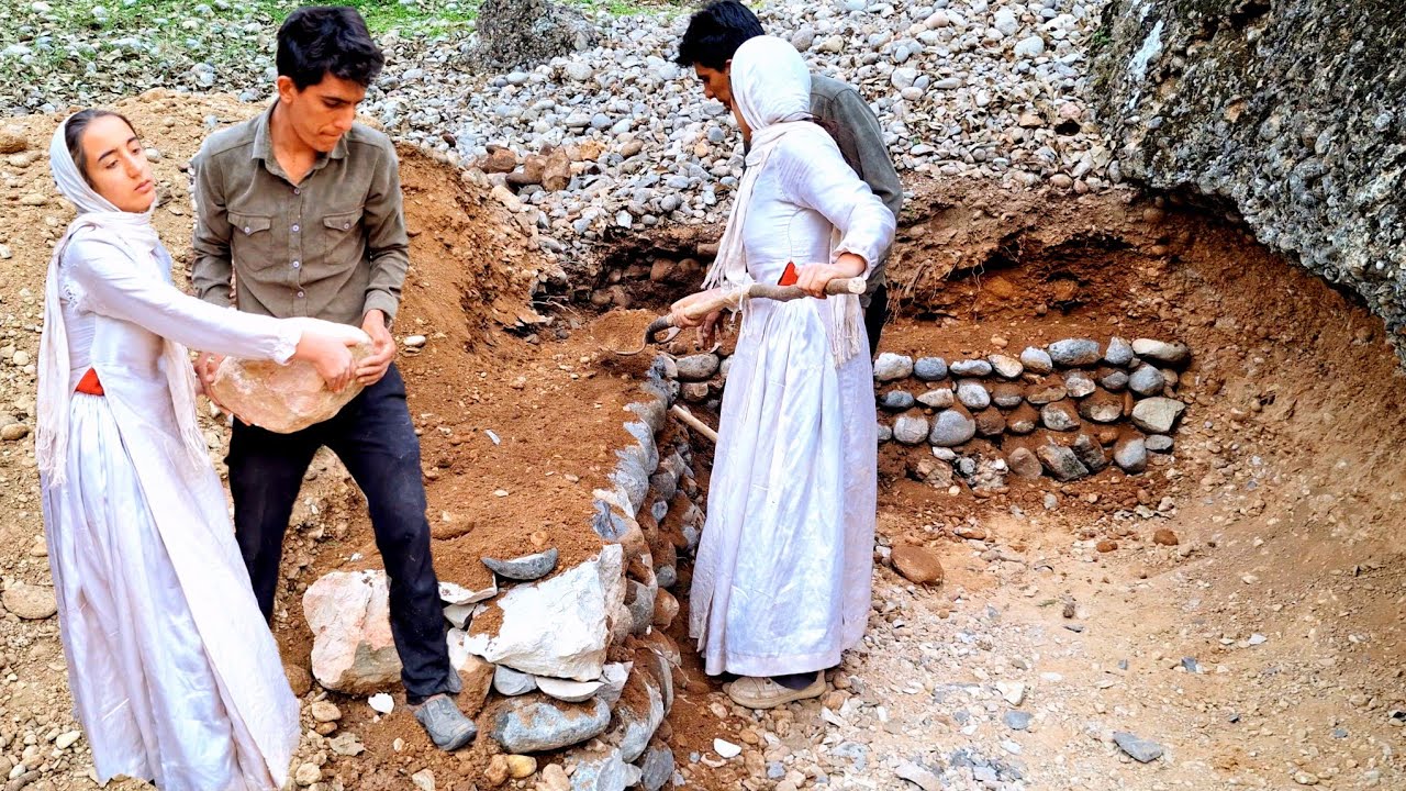 Real-Life Nomadic Documentary: The Runaway Bride & Sharif Building a Shelter