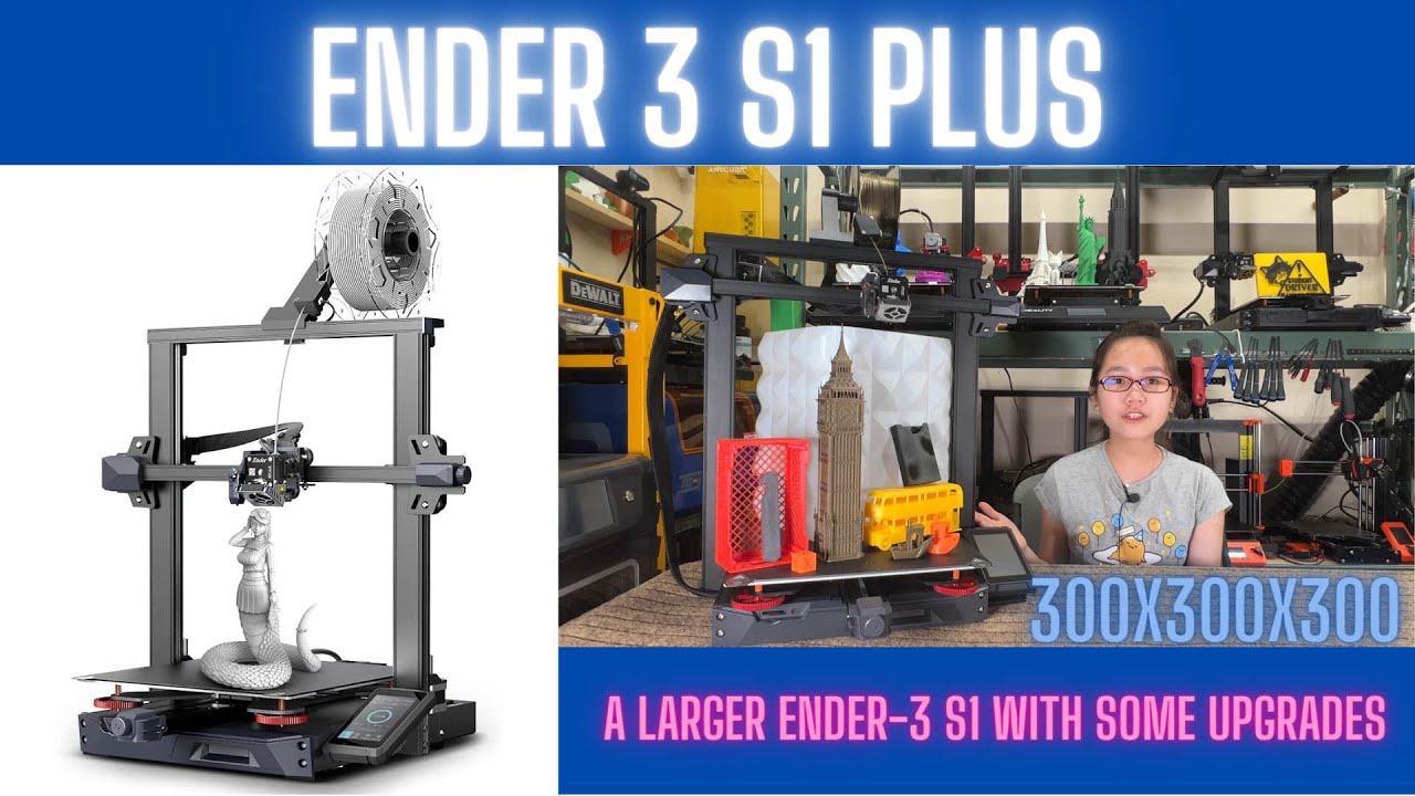 Creality Ender-3 S1 Plus 3D Printer Ender-3 S1 Pro Upgrade with 300 * 300 *  300 mm Build Volume: : Industrial & Scientific