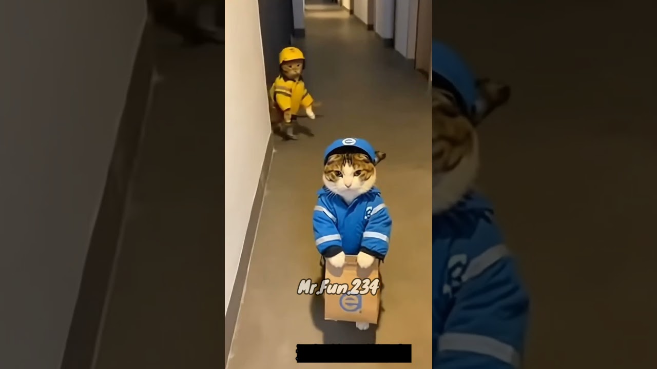 Meet the food-delivery cat moments 