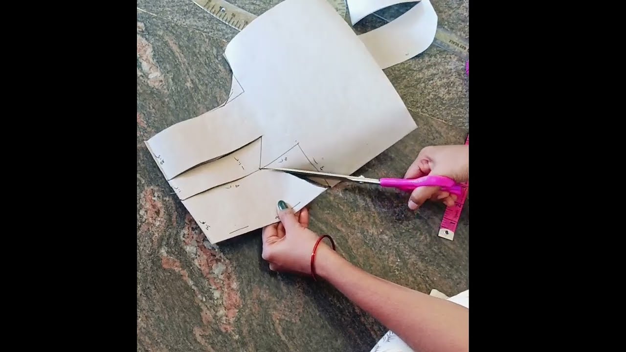 #Arriwork blouse frontneckmarking madubaladesign#