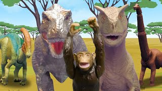 【公式】恐竜大混乱！シルバーティラノ、チンパンジーと修行！アニア 動物 恐竜 ストップモーションアニメAnia Stop motion Animation 【親子で楽しくあんしん！タカラトミーキッズ】