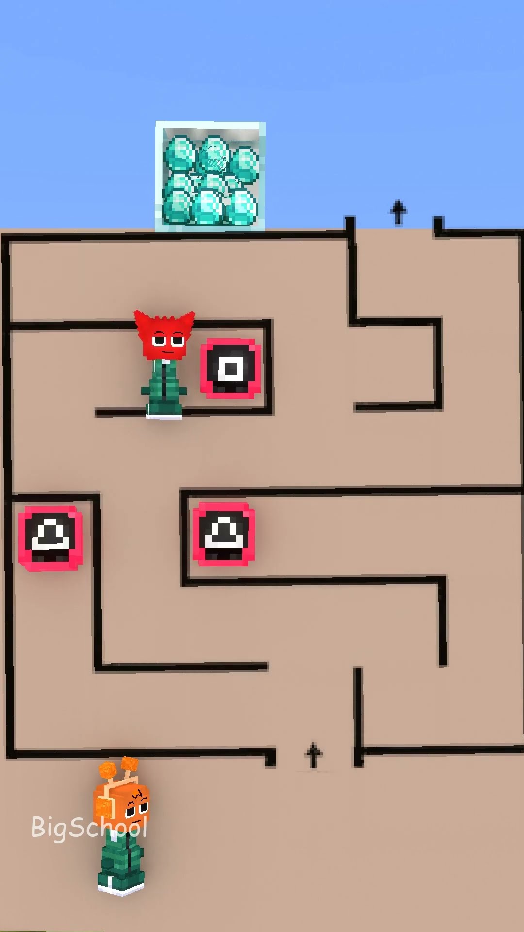 Which direction should Oren go to get the diamonds? ?