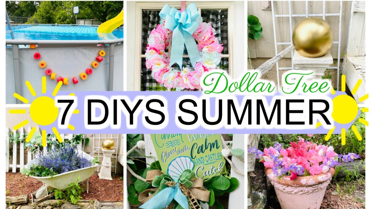 7 DOLLAR TREE SUMMER OUTDOOR GARDEN DECOR CRAFTS 🌼WREATH Olivia’s