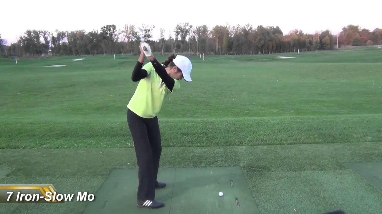 7 Iron side View - Slow Motion - Golf Swing - YouTube