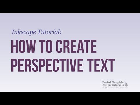 How to Create Perspective Text Using Inkscape - Inkscape Tutorial