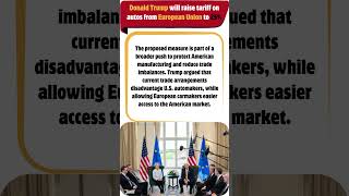 Trump Proposes 25% Tariff on EU Auto Imports