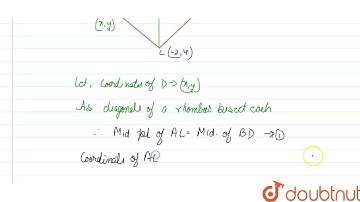 Three consecutive vertices of a rhombus are (5, 3), (2, 7) and (-2, 4). Find the fourth vertex |...