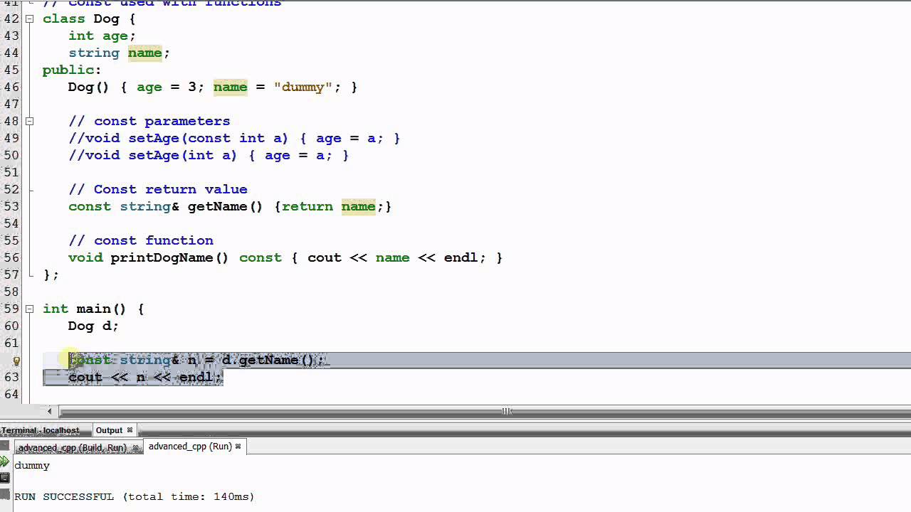 visual paradigm c++ const