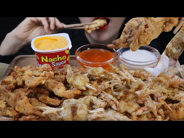 Fried Baby Crabs 🦀 ASMR 칠게 베이비크랩 튀김 리얼사운드 먹방