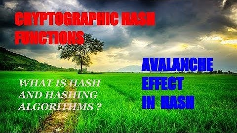 PART - 1 : What is HASH in Cryptography || Hashing Algorithms || Avalanche Effect (Hindi)