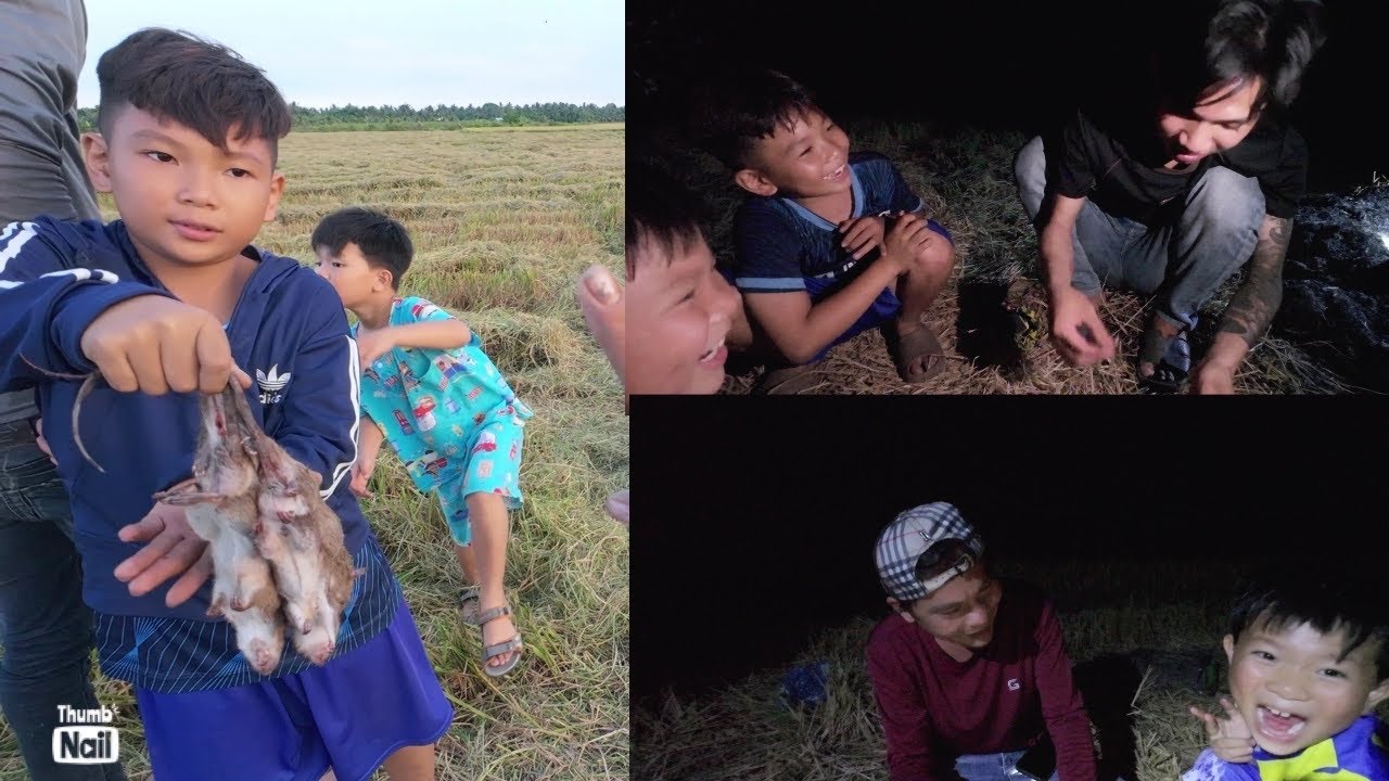 SÓC TRĂNG PHẦN 5 | đào hang bắt chuột, nướng rơm ngoài đồng cùng mấy nhỏ.