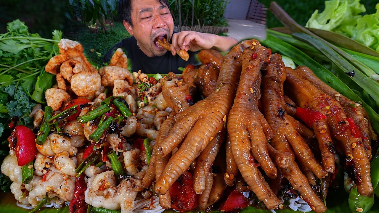 ตำซั่วเล็บมือนางตีนไก่ รสจัดๆแซ่บๆ ลำคึขนาดครับ เมนูโปรดต้อมซ่า เลยเน้อครับ -17-01-2023-