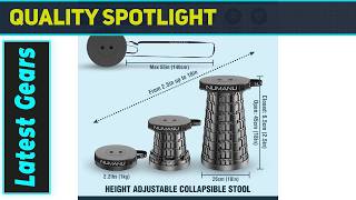 NUMANU 2PK 2026 Collapsible Stool Best Heavy Duty Adjustable Portable Seat 620lbs Space Saving
