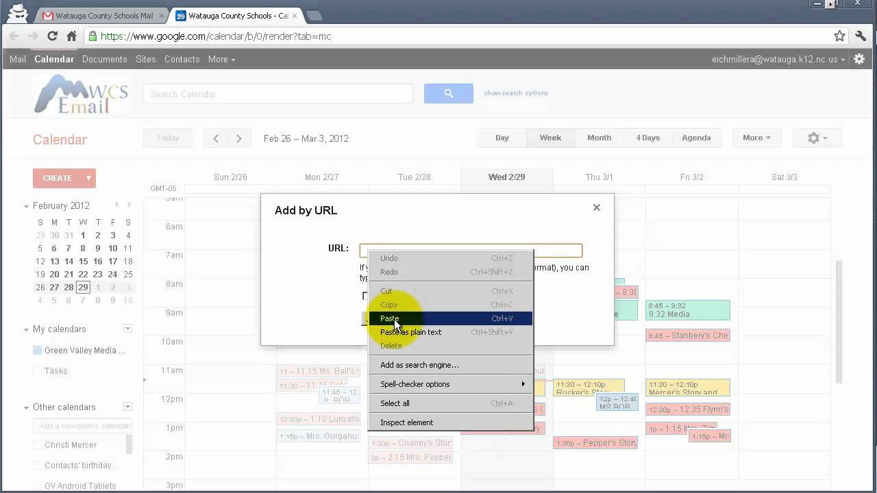 Adding a Calendar by URL in Google Calendar YouTube