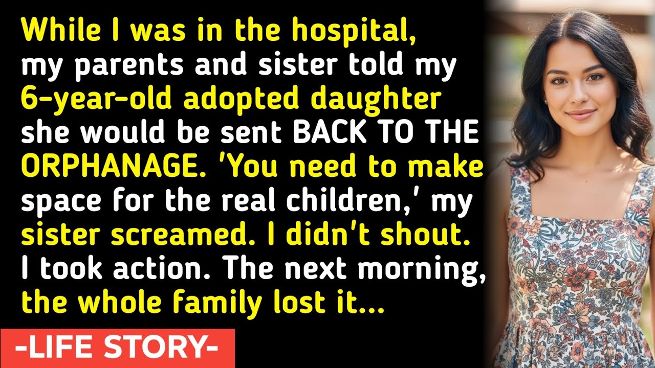 While I was in the hospital, my parents and sister told my 6-year-old adopted daughter she would be