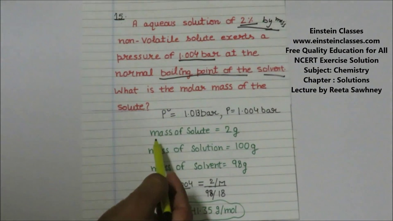 Ncert chemistry solution class 12 chapter solutions q15 by nitian