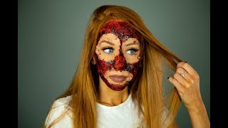 Special FX Make up - Bloody & Stapled face look!
