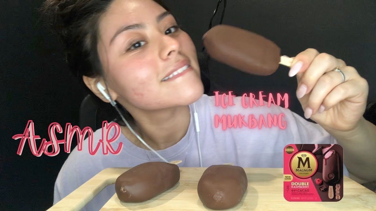 🍦ASMR MAGNUM DOUBLE RASPBERRY ICE CREAM😋 (NO TALKING) | eme ASMR - YouTube