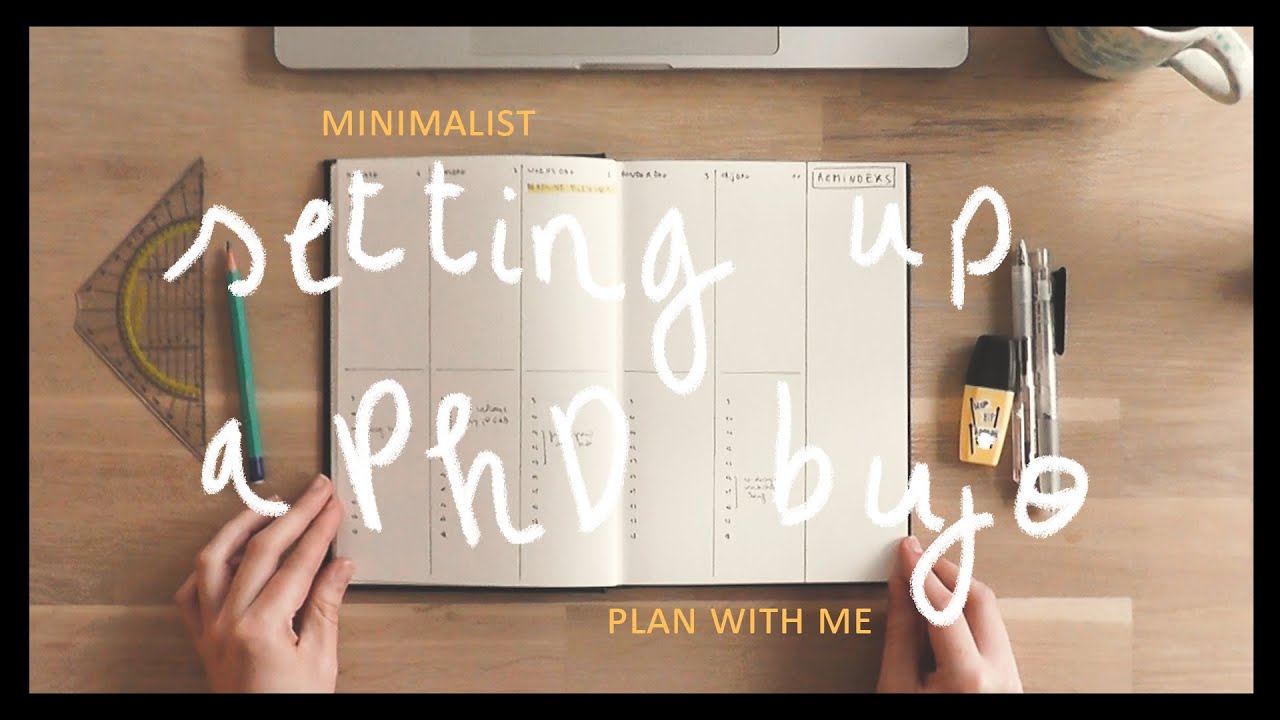 minimalist plan with me » starting a PhD bullet journal