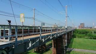 EF210-302 1086レ 旭川橋梁付近通過