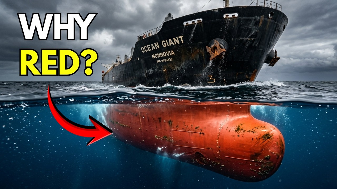 Why are ships painted red below the waterline?