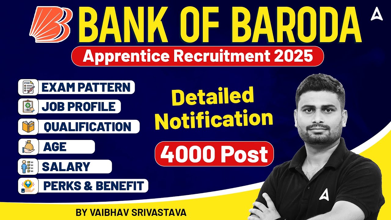 Bank of Baroda Apprentice Recruitment 2025 | Detailed Notification 📢📝 | Vaibhav Shrivastava
