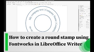 How to create a round stamp using Fontworks in LibreOffice Writer.