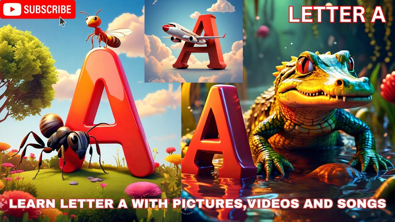 Letter A Song | Letter Recognition and Letter A Vocabulary | Nursery