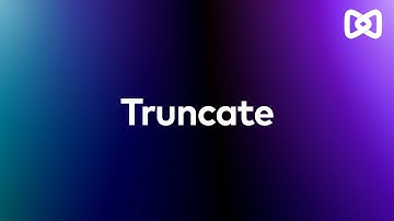 Truncate: The process of shortening or reducing something by removing a part