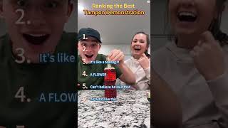 Ranking the Best Tampon Demonstration #usa #fyp #foryou #funnyvideo #funnymoments #female #knowledge