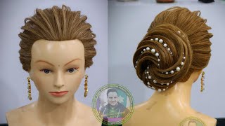 Latest new bun hairstyle 2020/ new hairstyle  with different texture/ latest new advance hairstyle screenshot 3