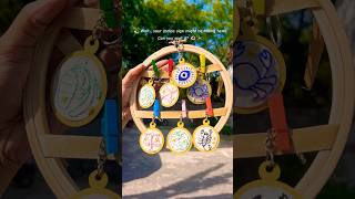 Zodiac magic turned into a keychain🧵Which one is yours? 👀💫#theroshni #diy #art #craft #yt #shorts