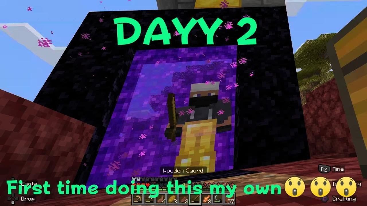 DAY 2 in Minecraft {GETTING BETTER} - YouTube