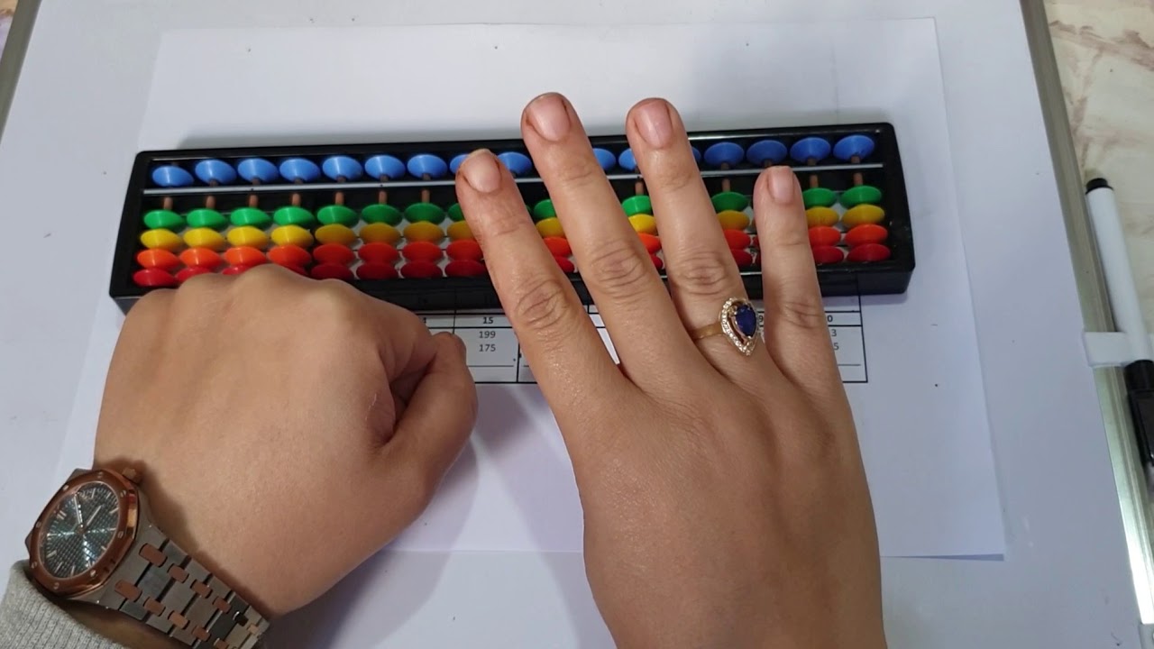 الحساب الذهني سوروبان الحصة :5 عمليات الجمع والطرح على سوروبان وعلى الأصابع