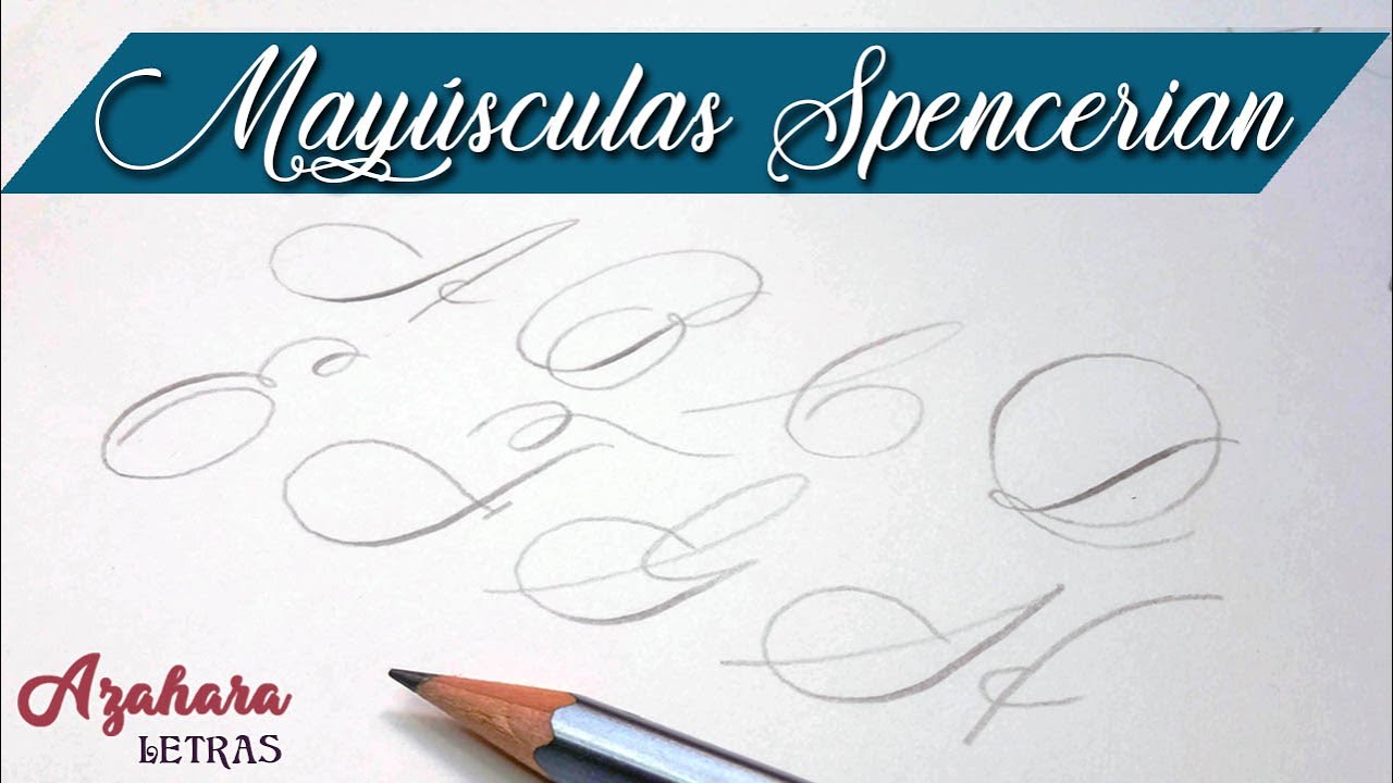 ✍️ Caligrafía SPENCERIAN con Lápiz en MAYÚSCULAS ✏️