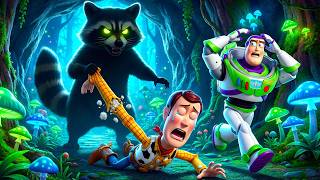 Toy Story Buzz Lightyear Saves Woody From A Giant Stuffed Rac Attack