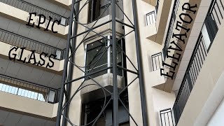 Slow but nice Westinghouse (Otis Mod) glass elevators at Hyatt Hotel in Denver, CO