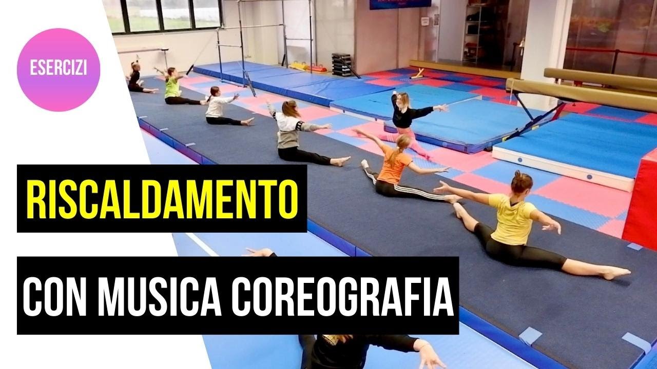 Ginnastica riscaldamento con musica in coreografia