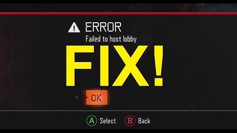 Black Ops 3 ERROR FAILED TO HOST LOBBY - FIX