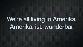 Rammstein - Amerika. lyrics in Deutsch, HD. chords