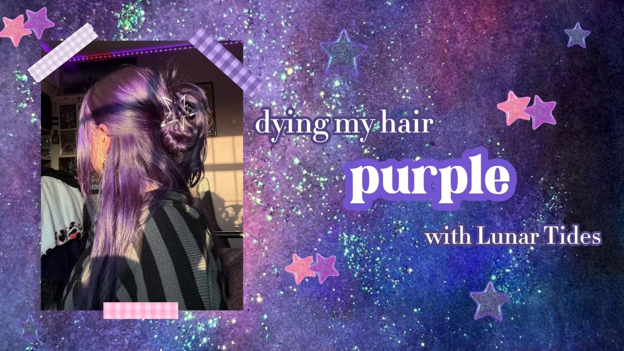 Я крашу волосы в фиолетовый цвет с помощью Lunar Tides 🌀, переходя от синего к фиолетовому 🔮