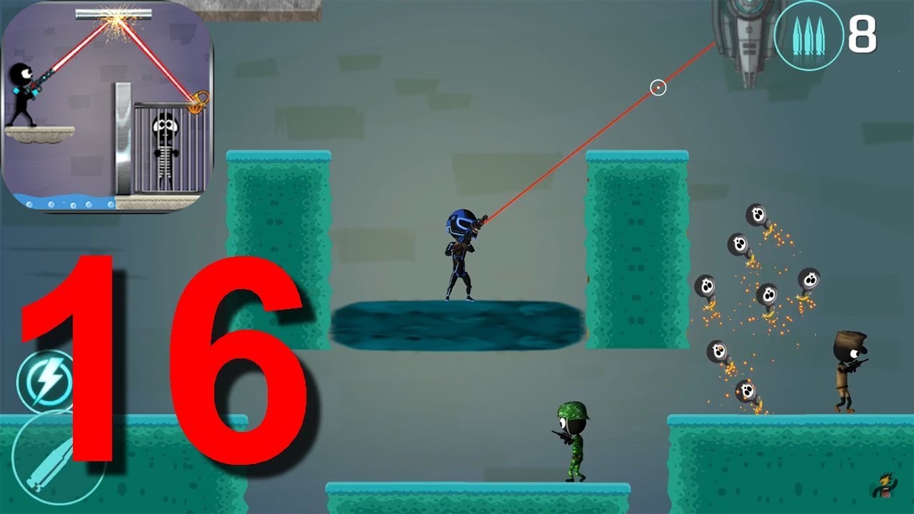 Stickman Shooter: Elite Strikeforce Walkthrough Part 16 (by Stickman 3d Champs)  Android Gameplay HD