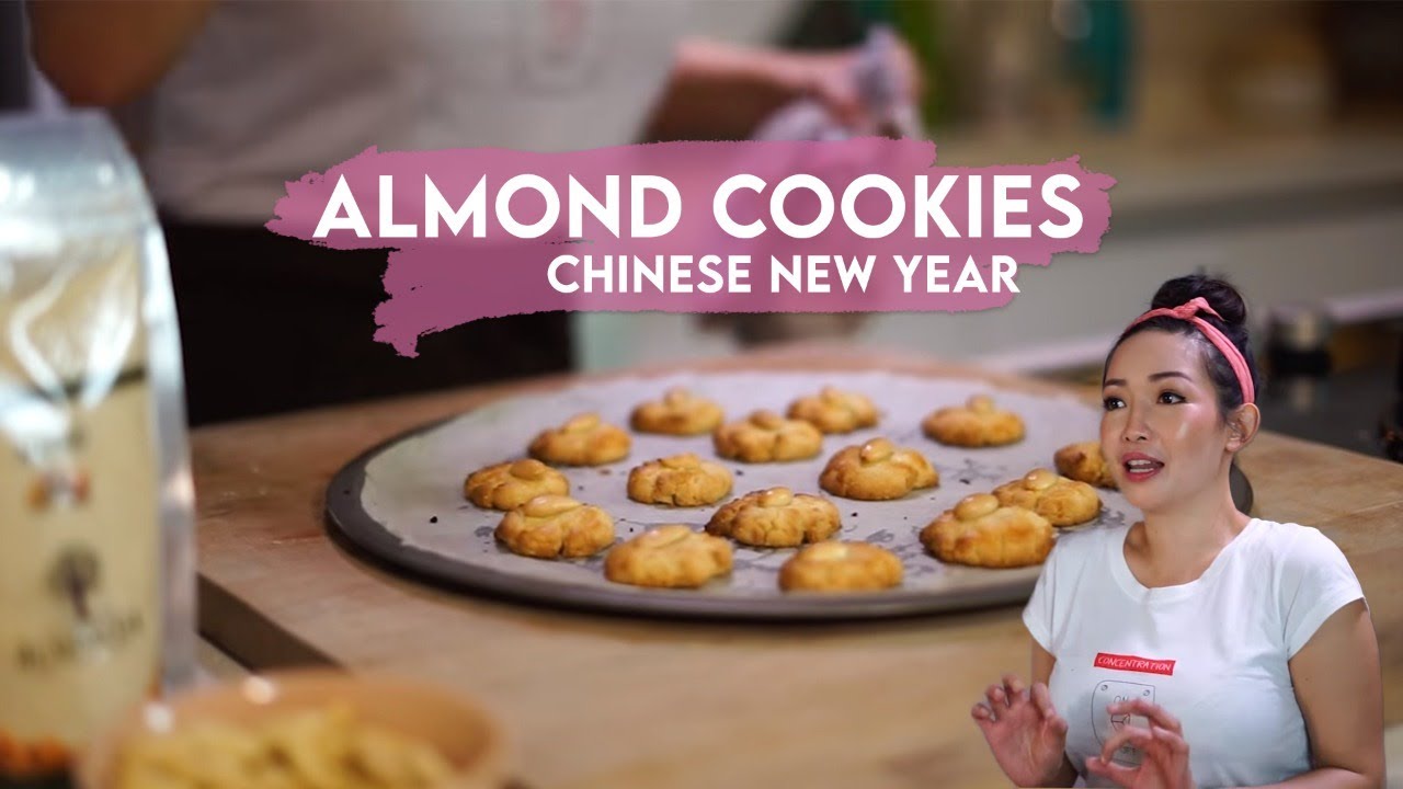 Chinese new year almond cookies Almond Cookies for Chinese New Year - YouTube