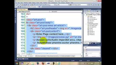 2-ASP.NET Projects 4- how to enter your design into master page - make content page and change desgin content